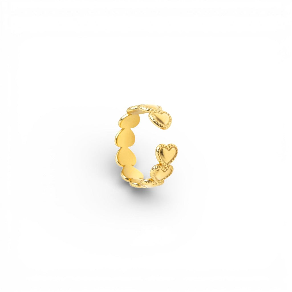Anello Eternity Hearts In Acciaio Inossidabile