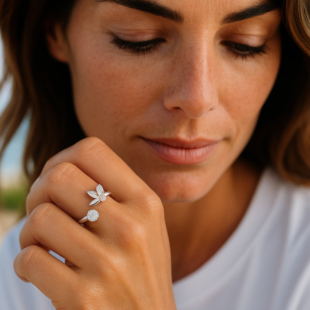 Anello Fiore in Argento
