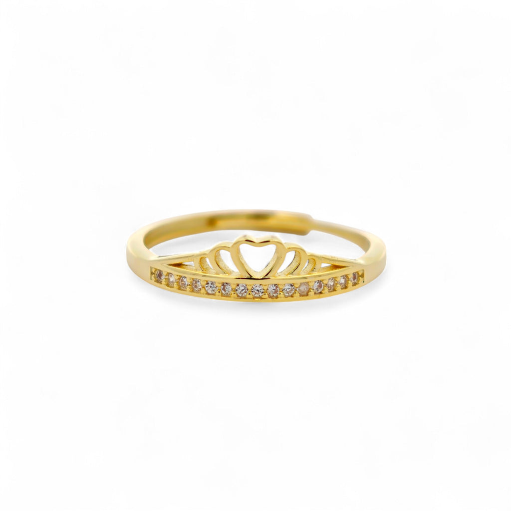 Anello Corona Cuore in Argento