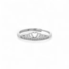 Anello Corona Cuore in Argento