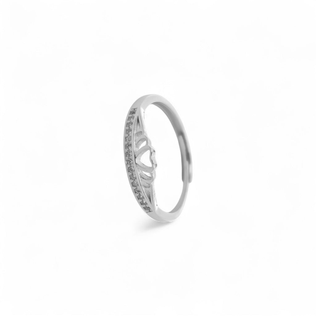 Anello Corona Cuore in Argento