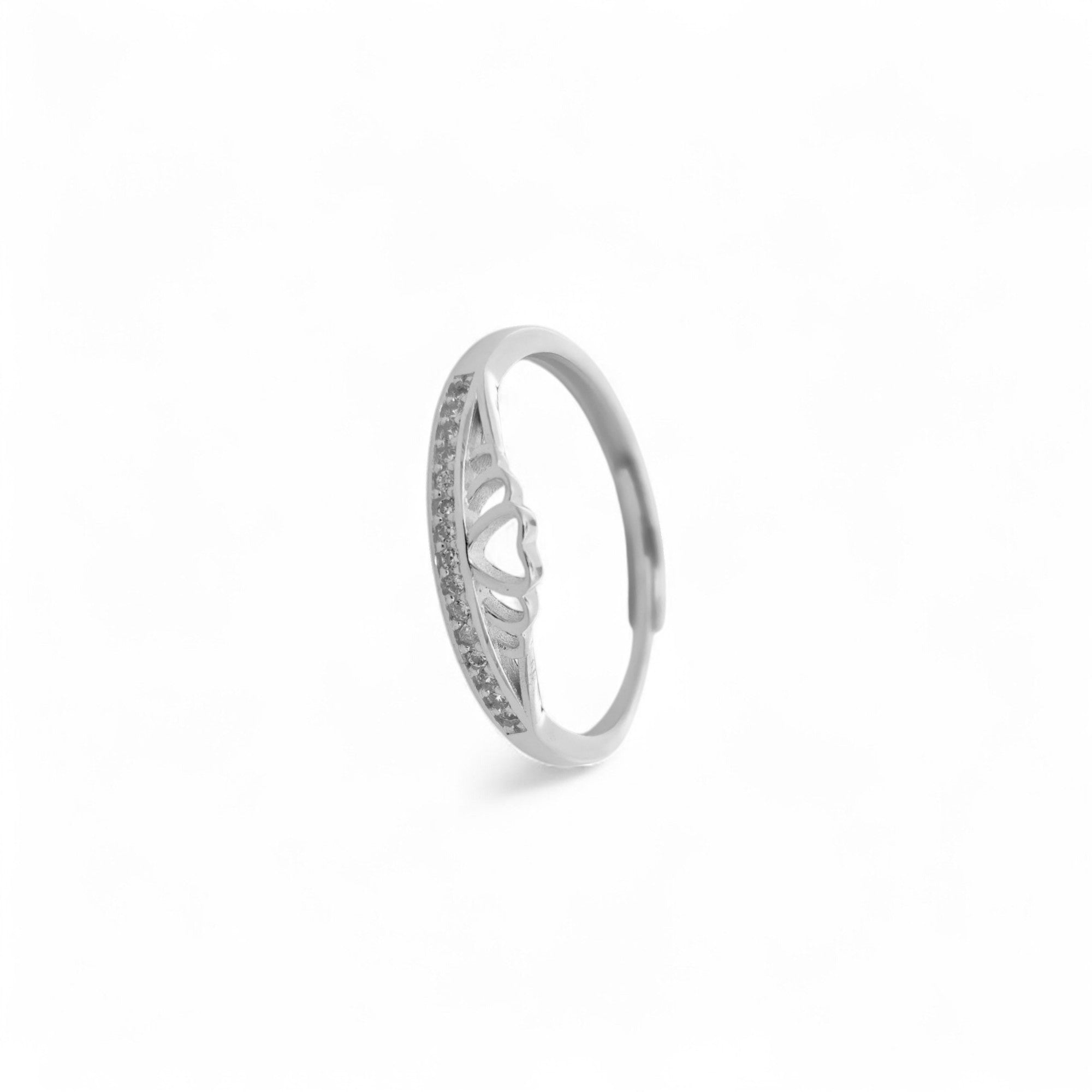 Anello Corona Cuore in Argento