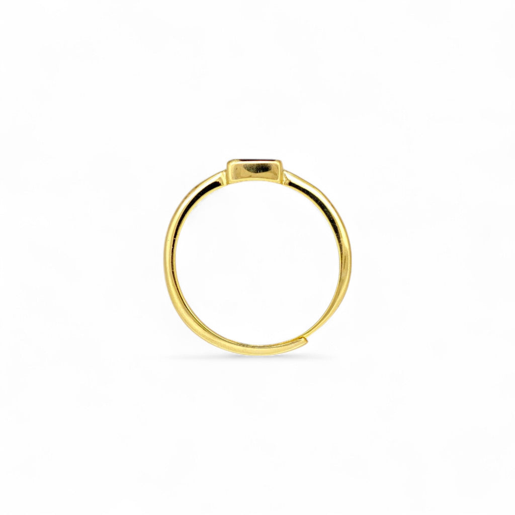 Anello in Argento con Rettangolo Elegante