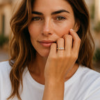 Anello in Argento con Rettangolo Elegante