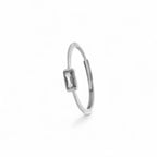 Anello in Argento con Rettangolo Elegante