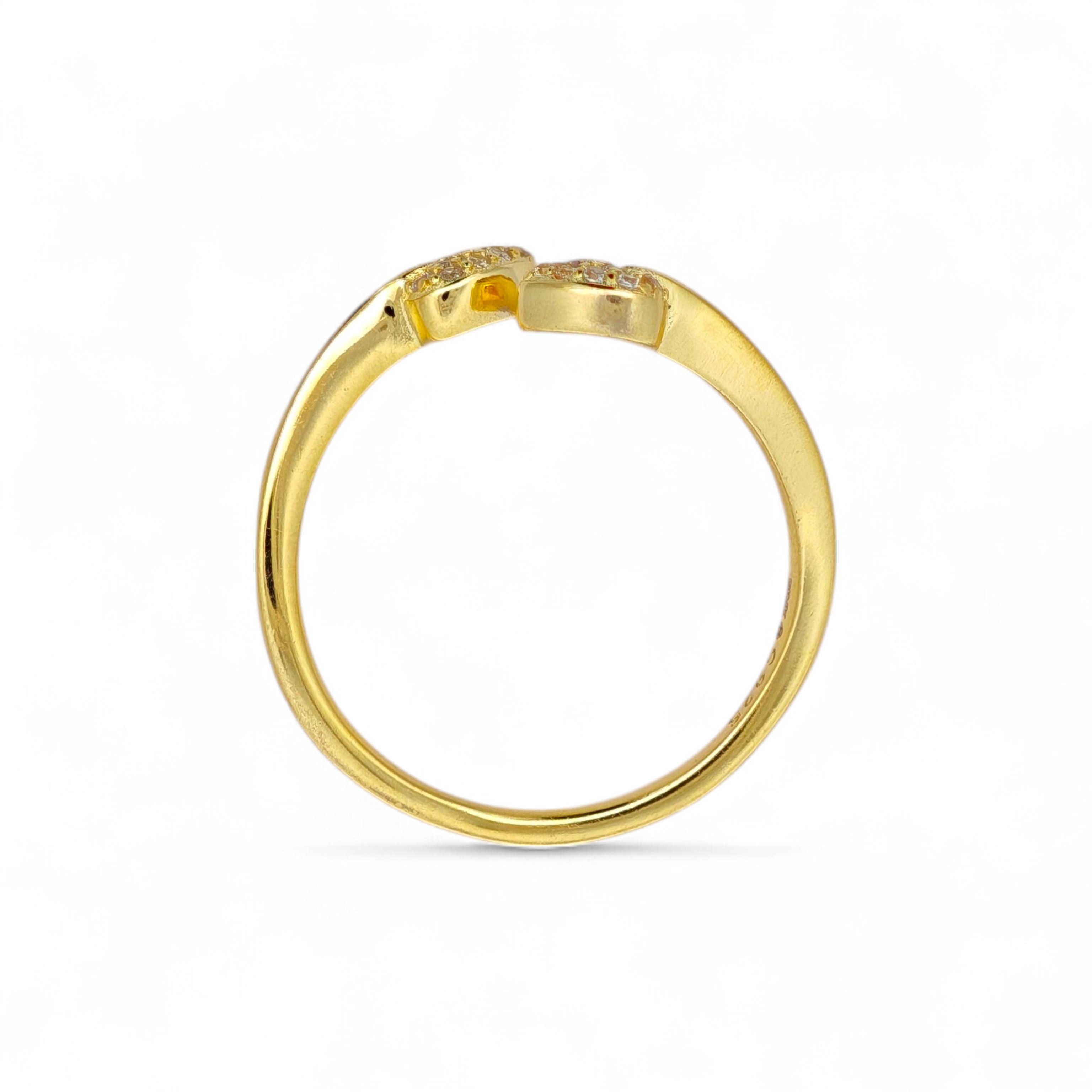 Anello Cuori Pavé Aperto in Argento 925