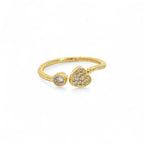 Anello Cuore Pavé Argento