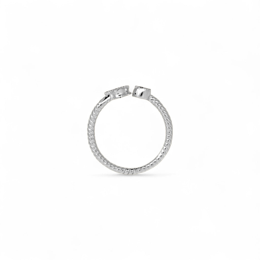 Anello Cuore Pavé Argento
