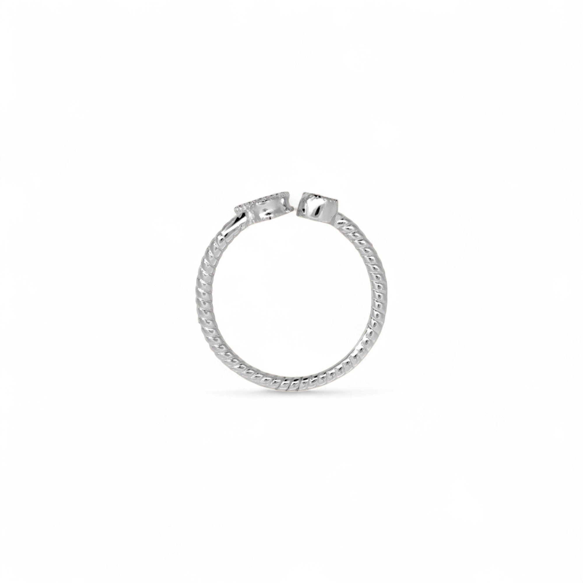 Anello Cuore Pavé Argento