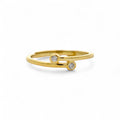 Anello Minimal in Argento con Zirconi