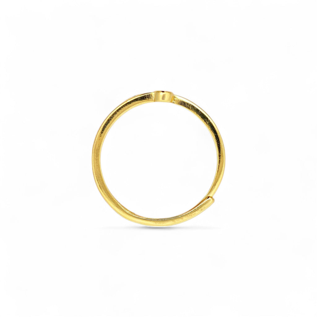 Anello Minimal in Argento con Zirconi