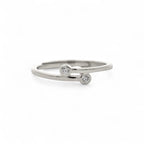 Anello Minimal in Argento con Zirconi