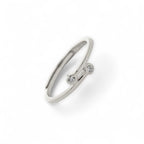 Anello Minimal in Argento con Zirconi