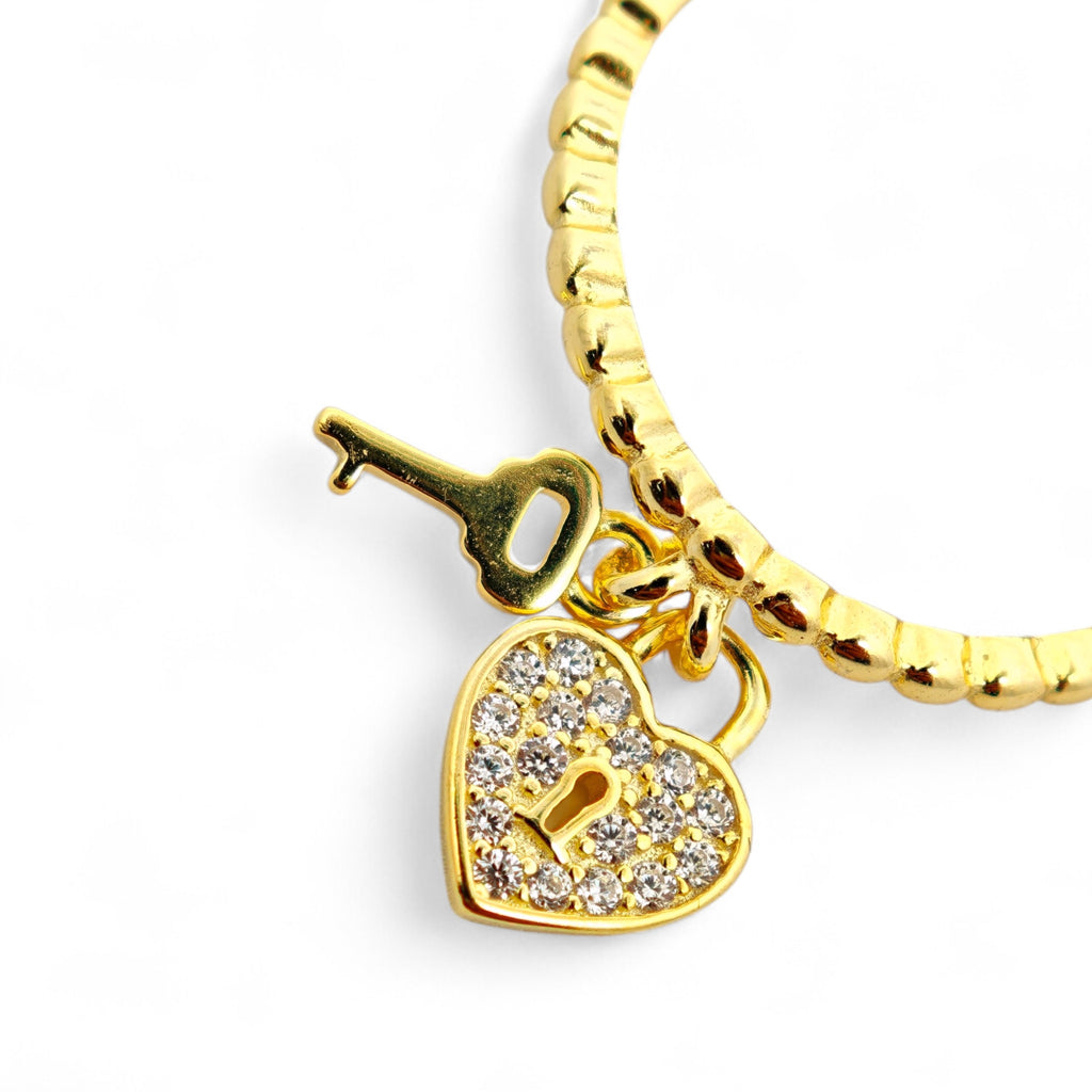 Anello Cuore con Chiave Argento 925