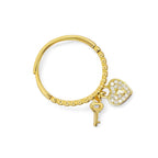 Anello Cuore con Chiave Argento 925