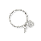 Anello Cuore con Chiave Argento 925