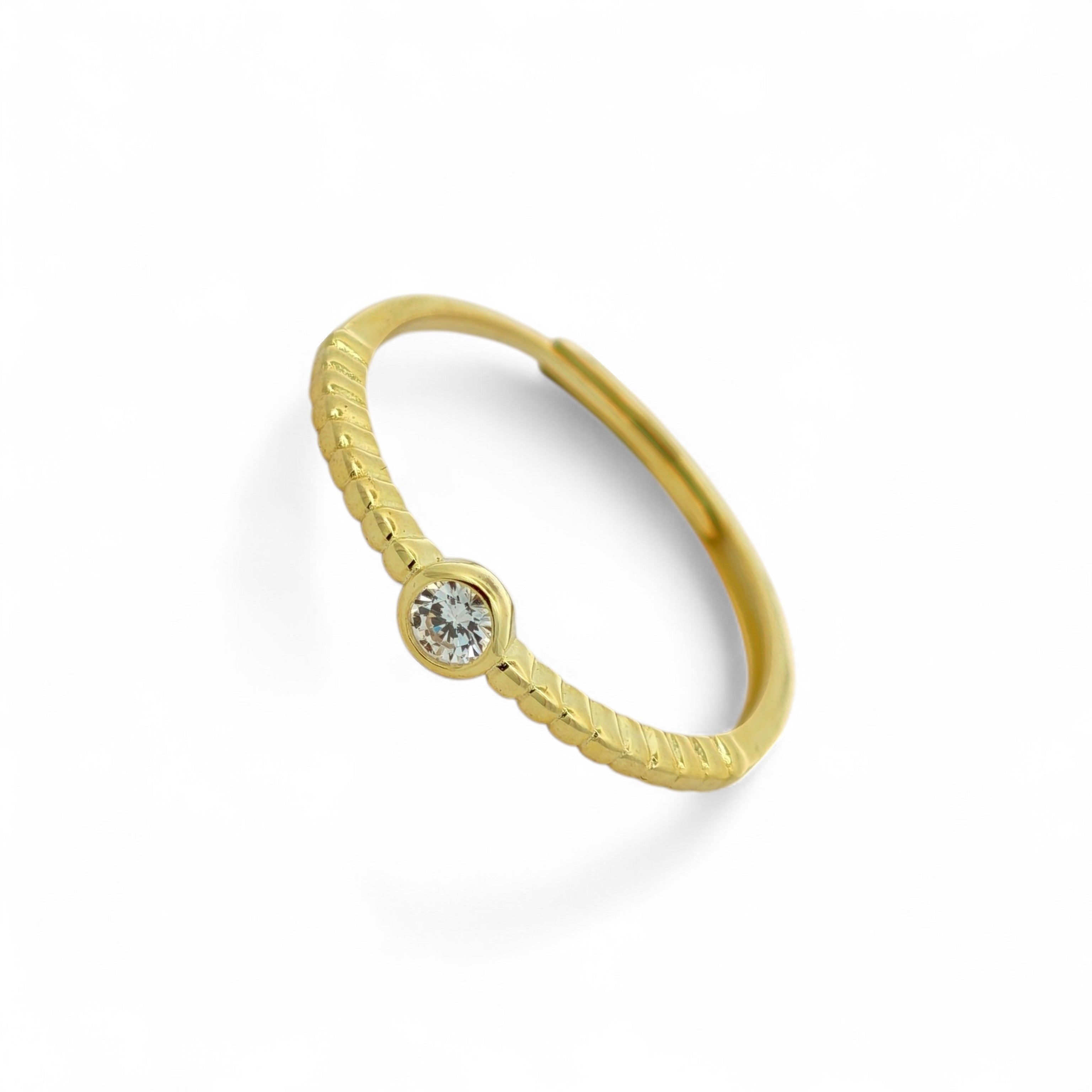 Anello Punto Luce Zircone in Argento 925