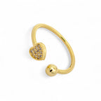Anello Cuore e Sfera in Argento 925
