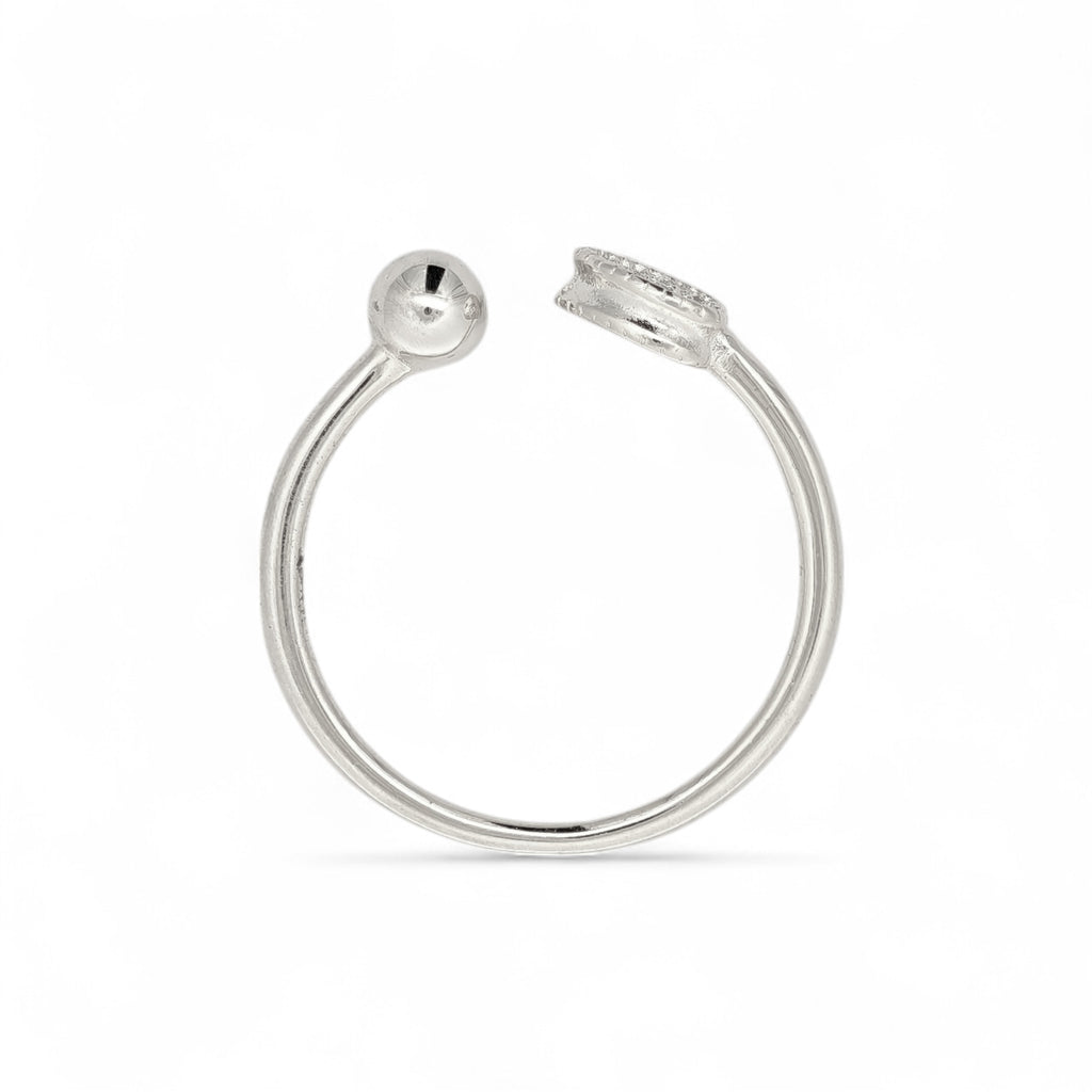 Anello Cuore e Sfera in Argento 925