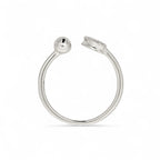 Anello Cuore e Sfera in Argento 925