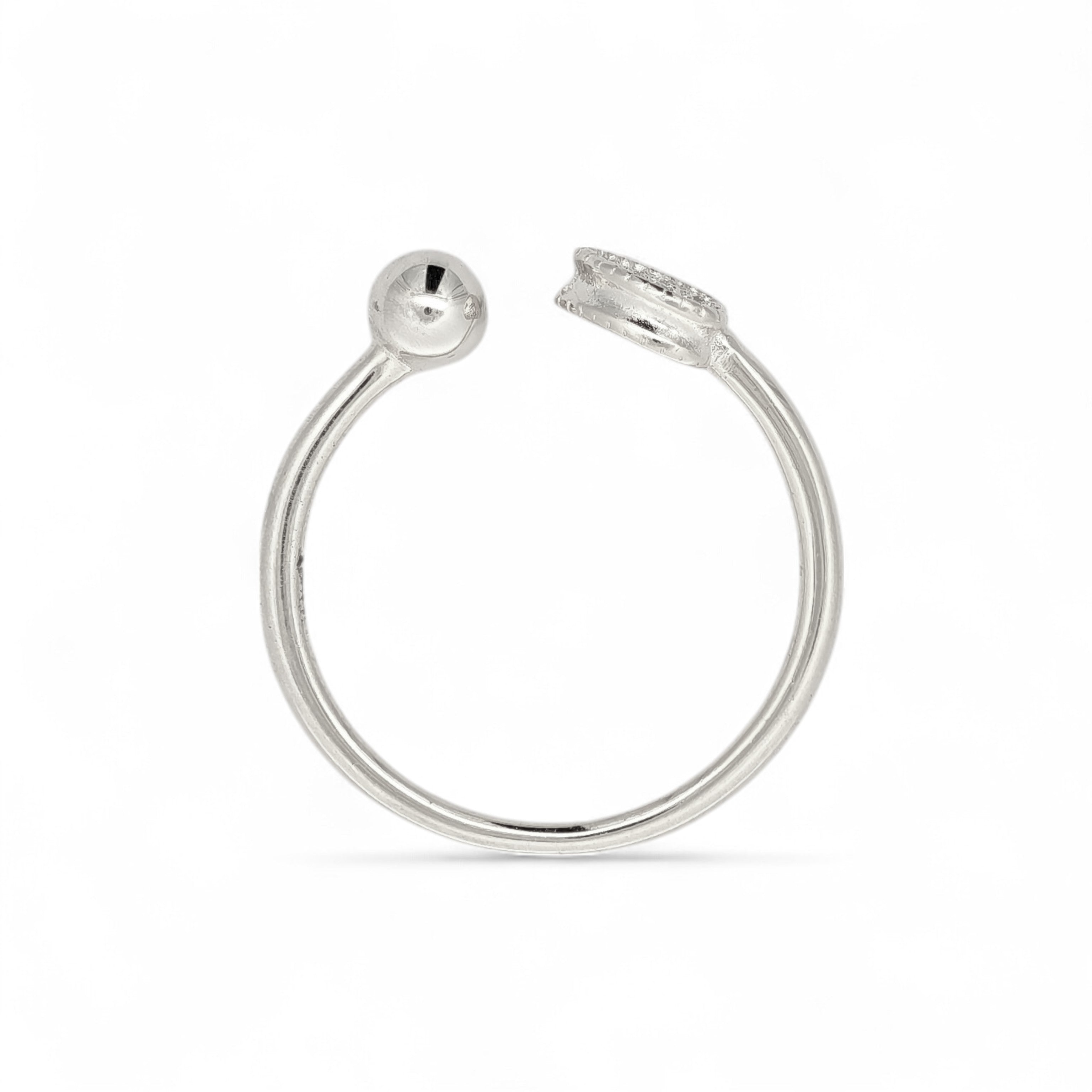 Anello Cuore e Sfera in Argento 925