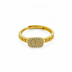 Anello Catena Pavé Argento