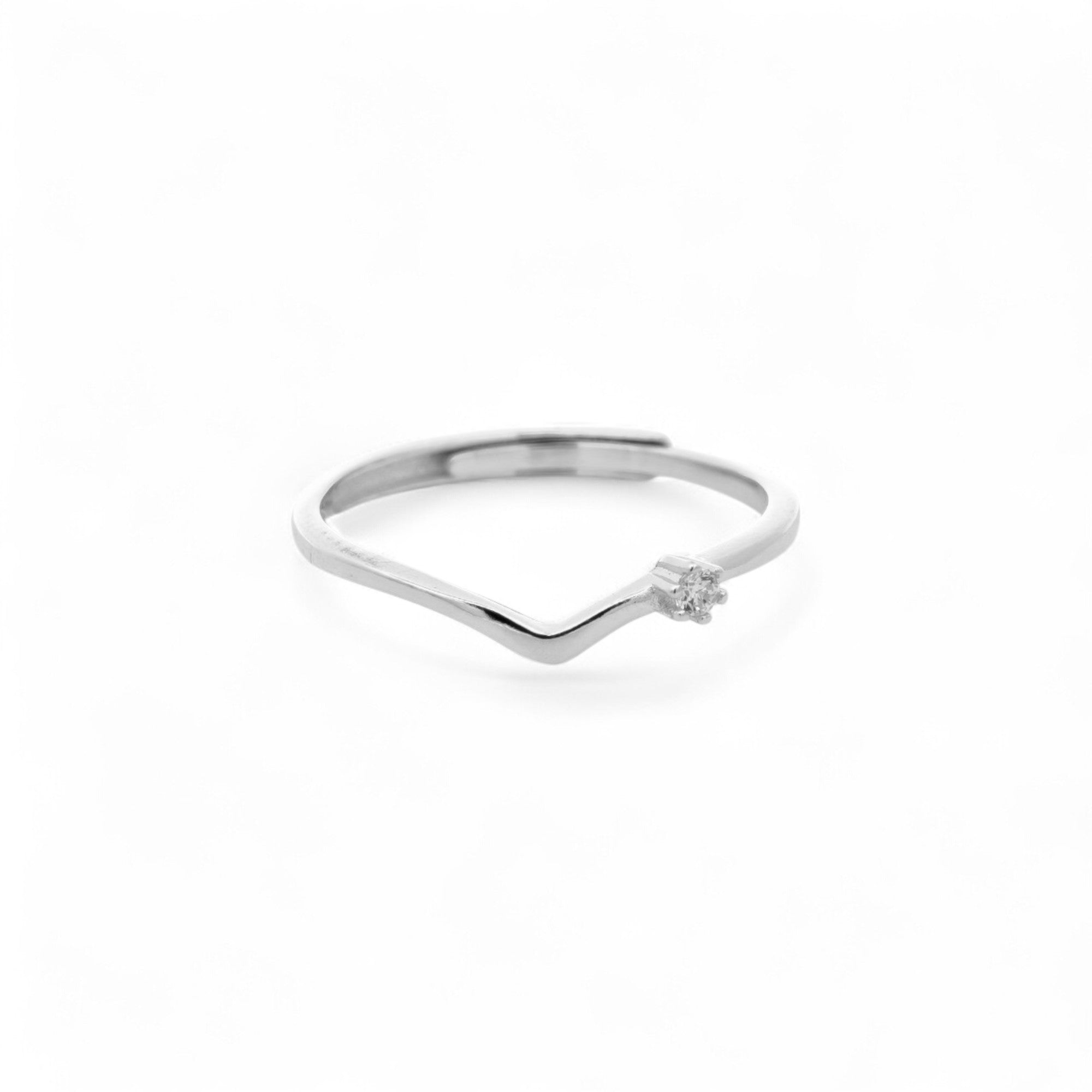 Anello Chevron Argento