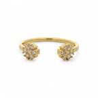 Anello Aperto Fiore Argento 925
