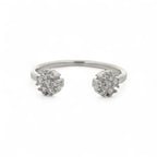 Anello Aperto Fiore Argento 925