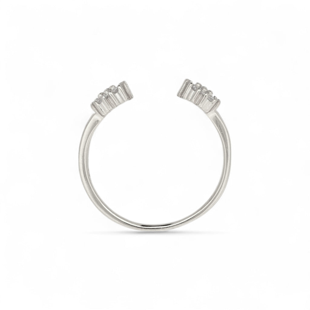 Anello Aperto Fiore Argento 925