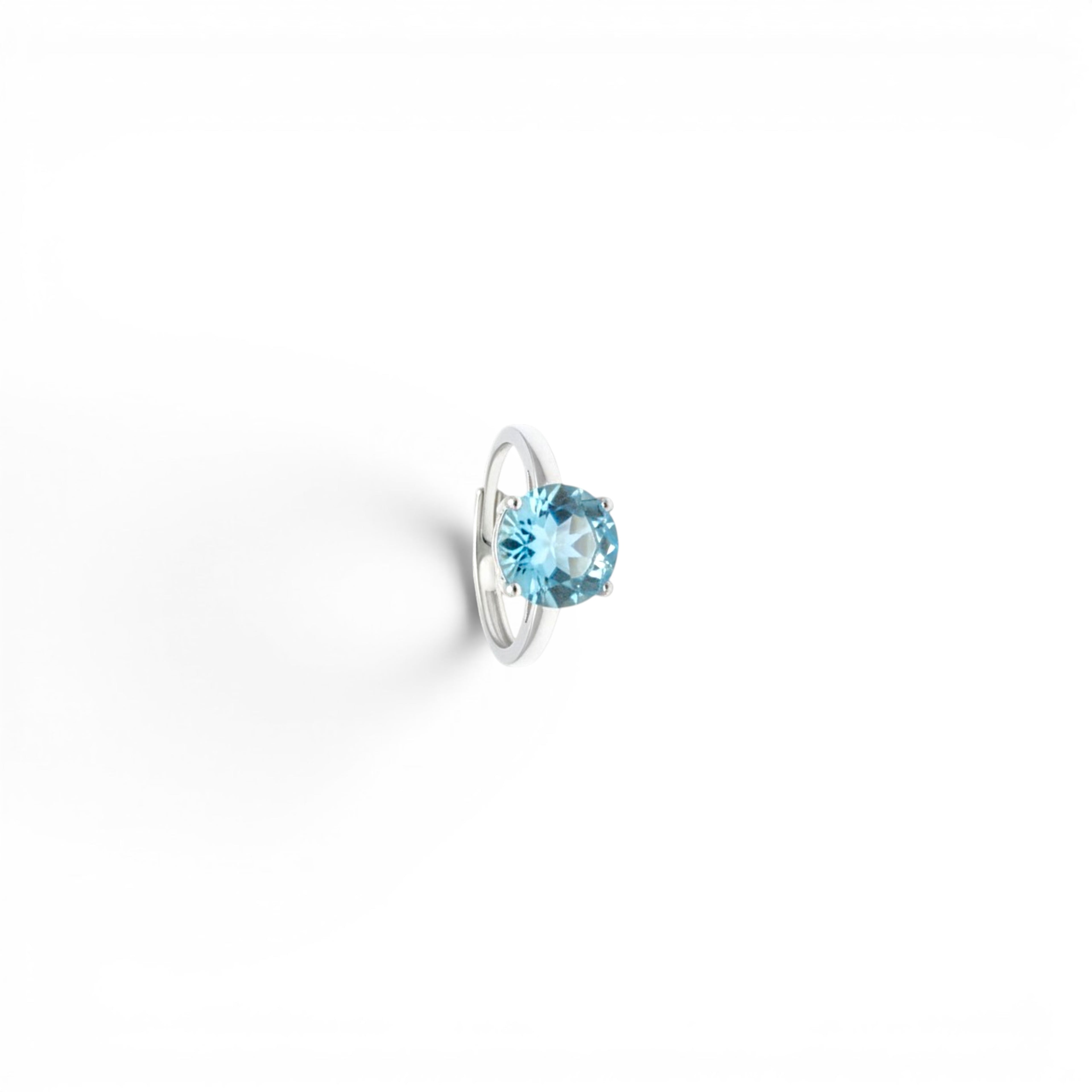 Anello con Pietra Acquamarina In Argento 925