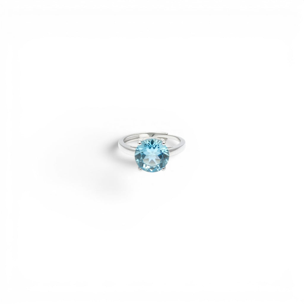 Anello con Pietra Acquamarina In Argento 925