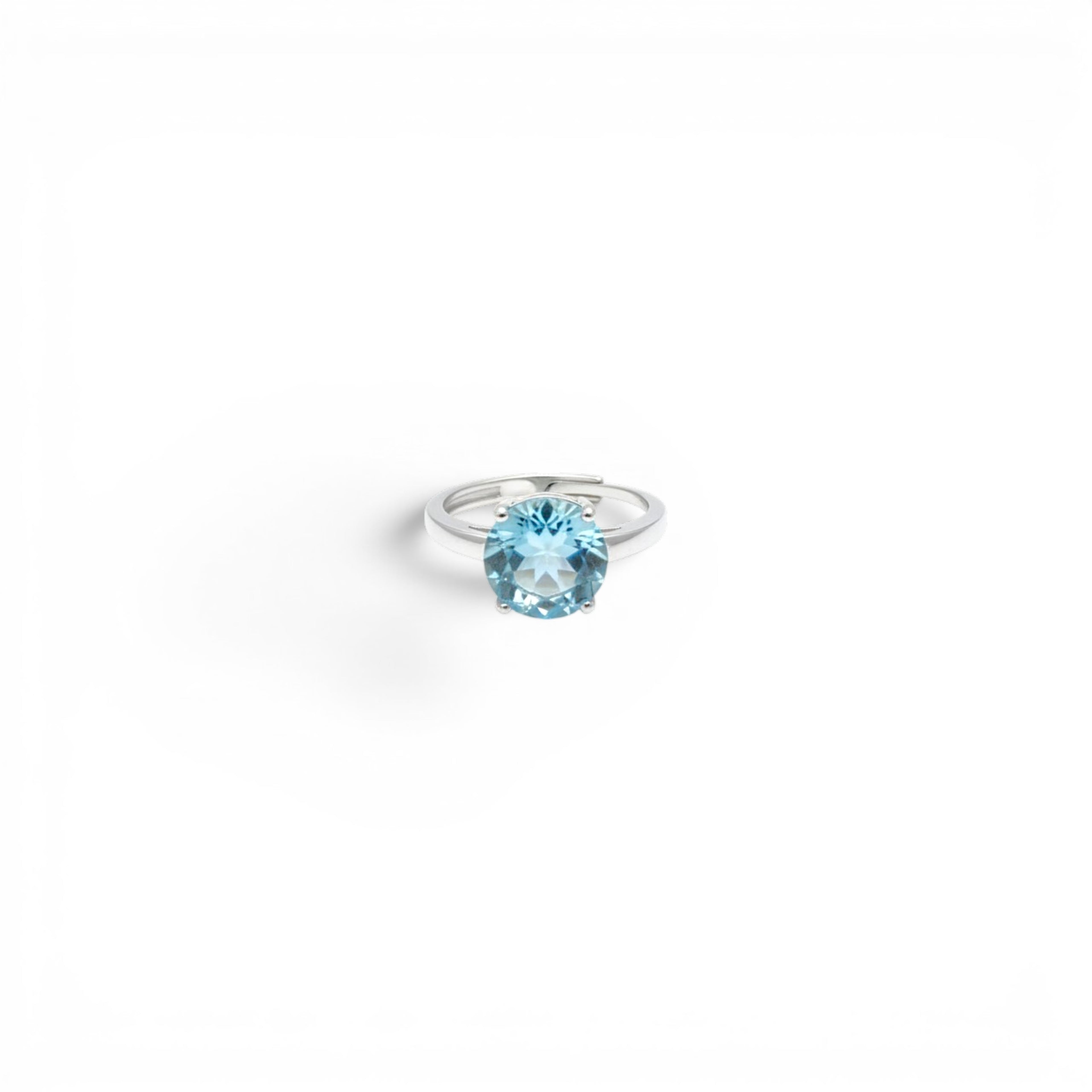 Anello con Pietra Acquamarina In Argento 925