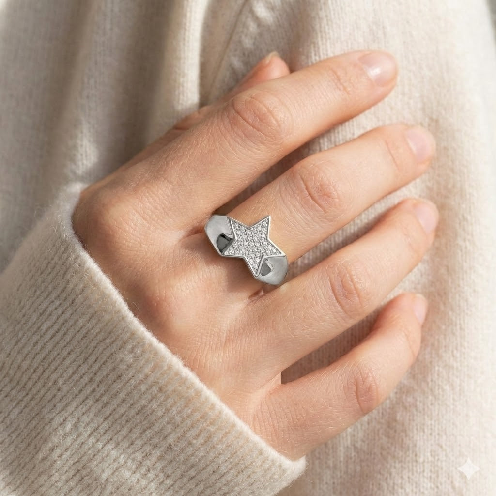 Anello Stella In Argento 925