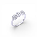 Anello con Fiori Brillantati In Argento 925