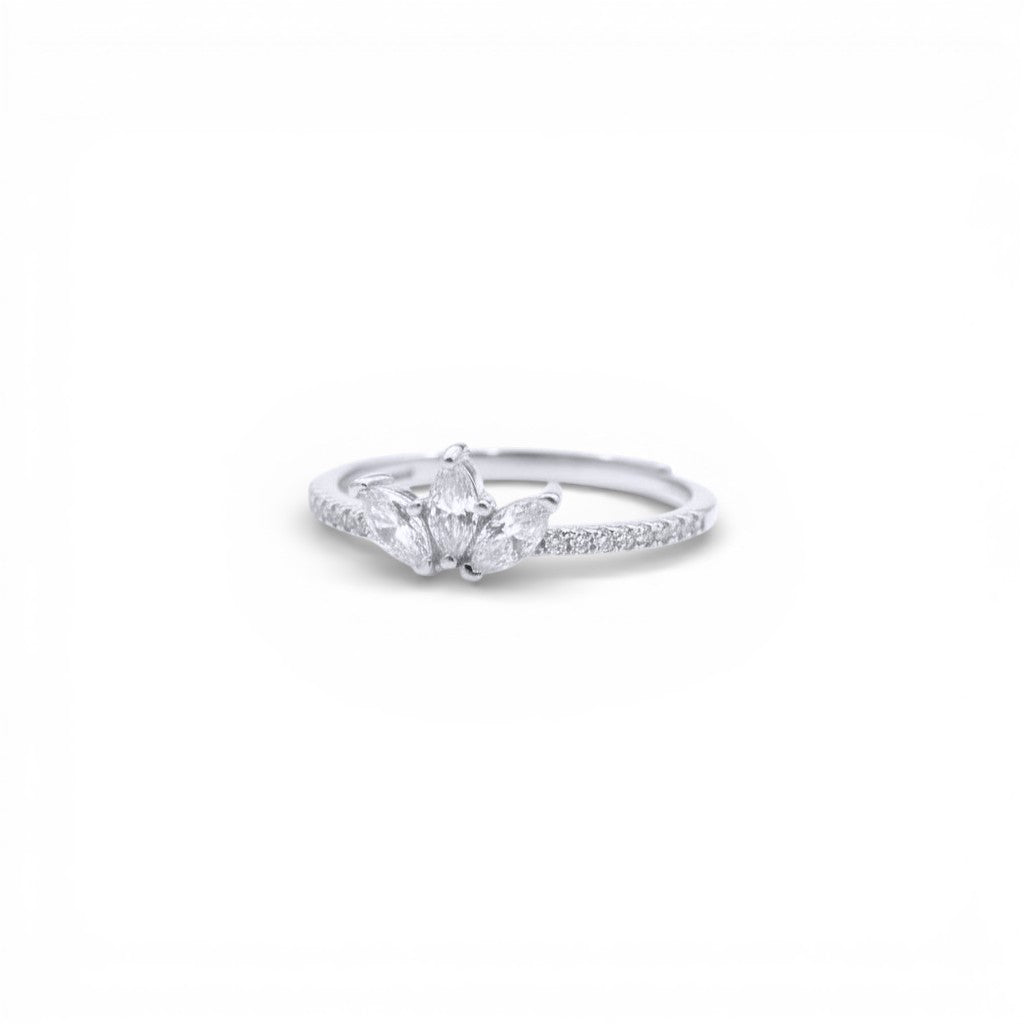 Anello Solitario Geometric In Argento 925