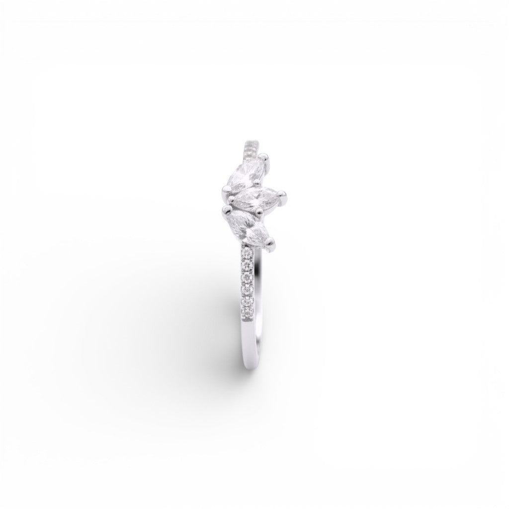 Anello Solitario Geometric In Argento 925