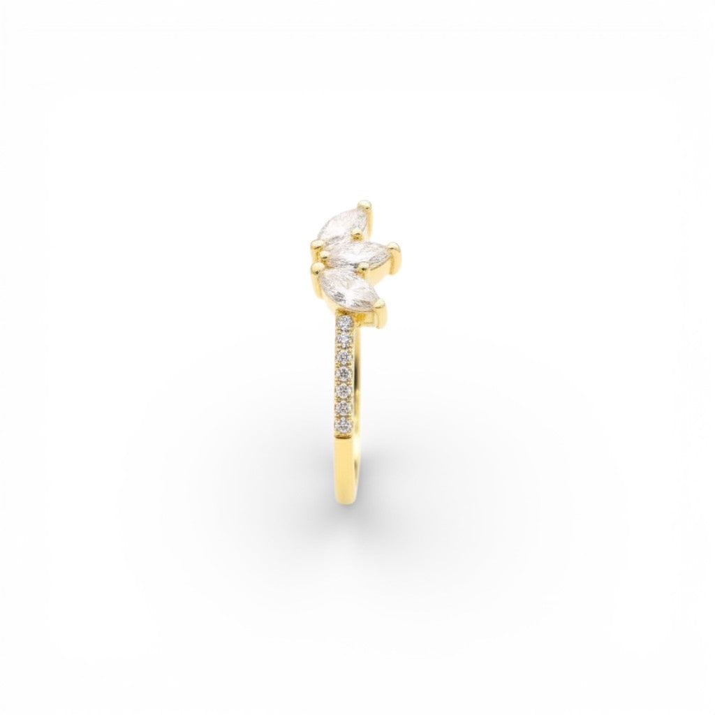 Anello Solitario Geometric In Argento 925