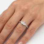 Anello Solitario Geometric In Argento 925