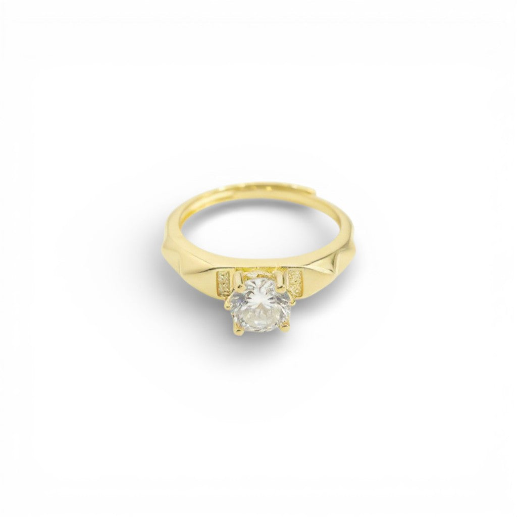 Anello Solitario con Zirconi In Argento 925
