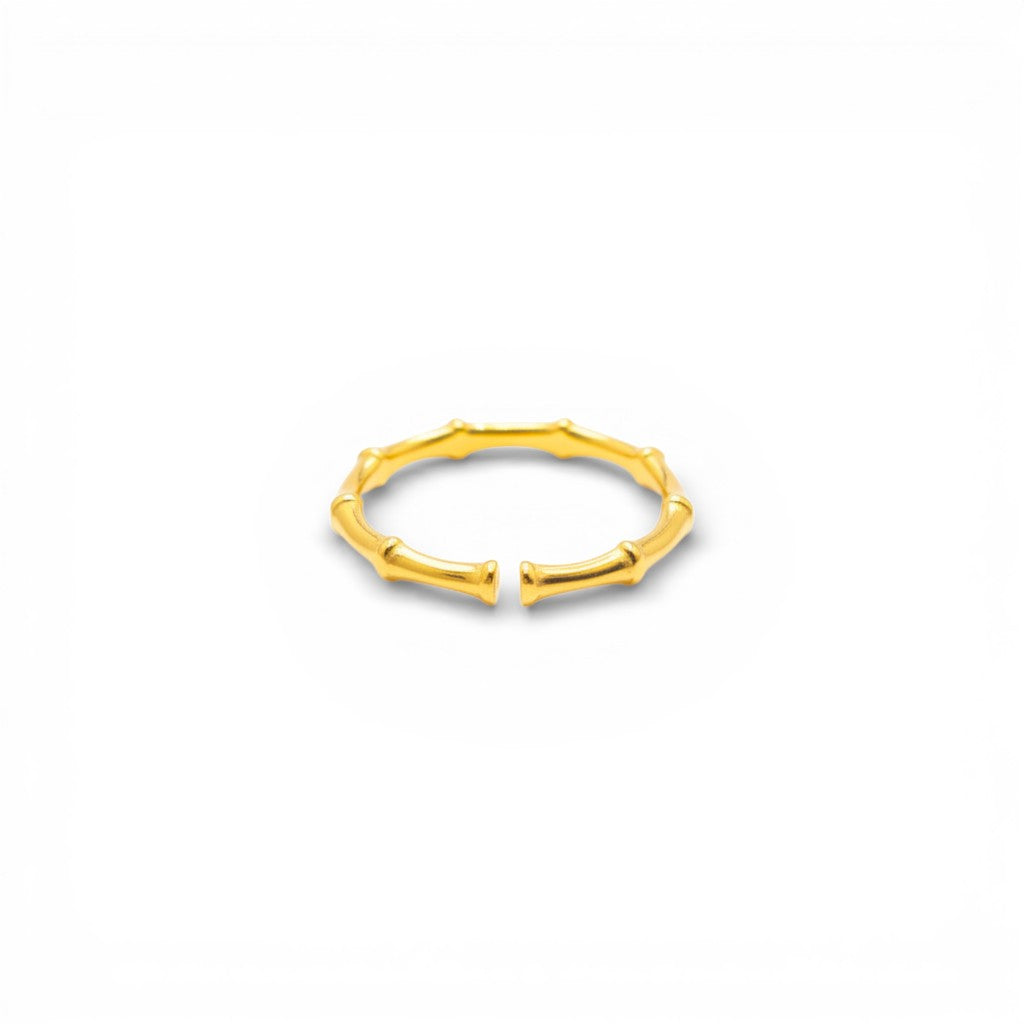Anello Bamboo In Acciaio Inossidabile
