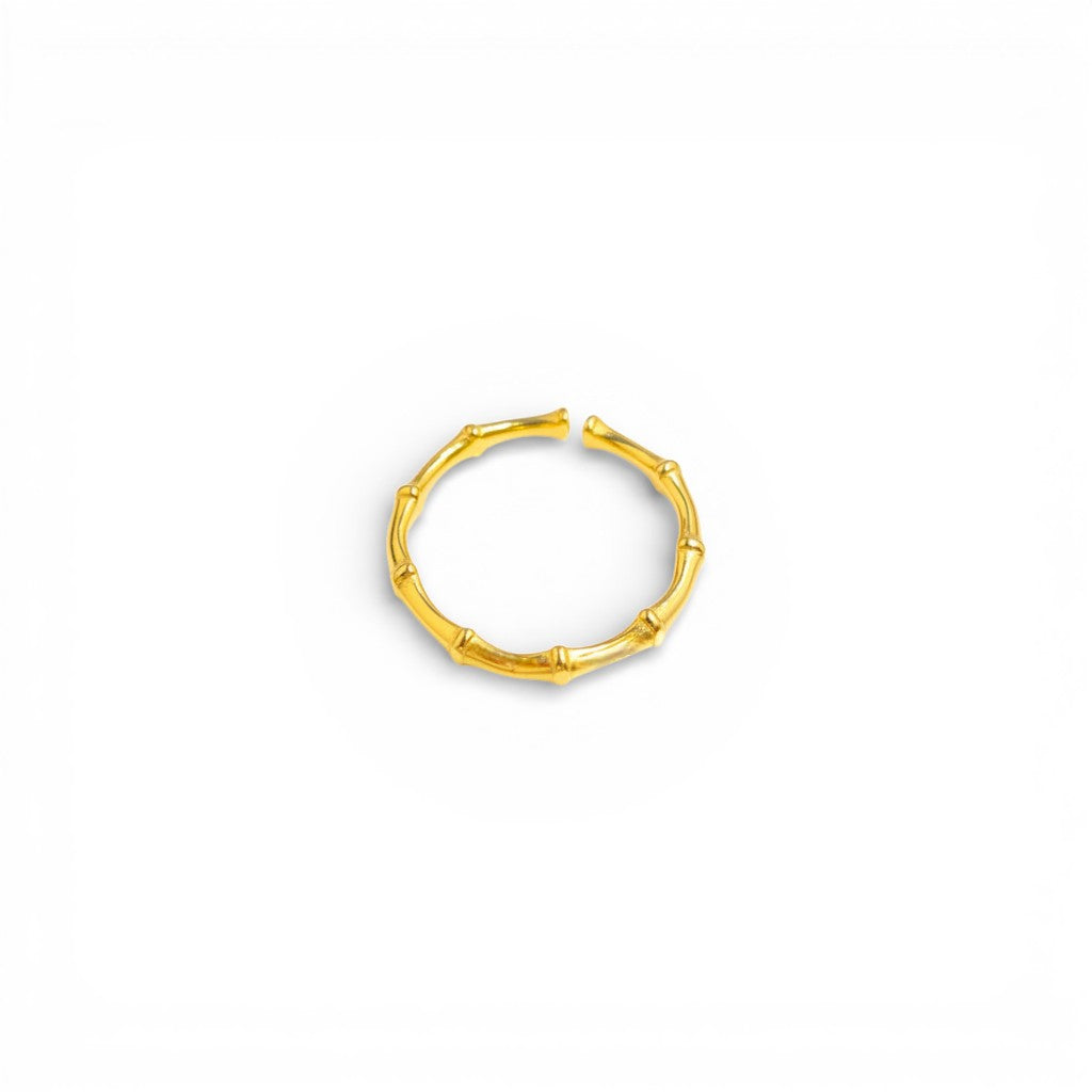 Anello Bamboo In Acciaio Inossidabile