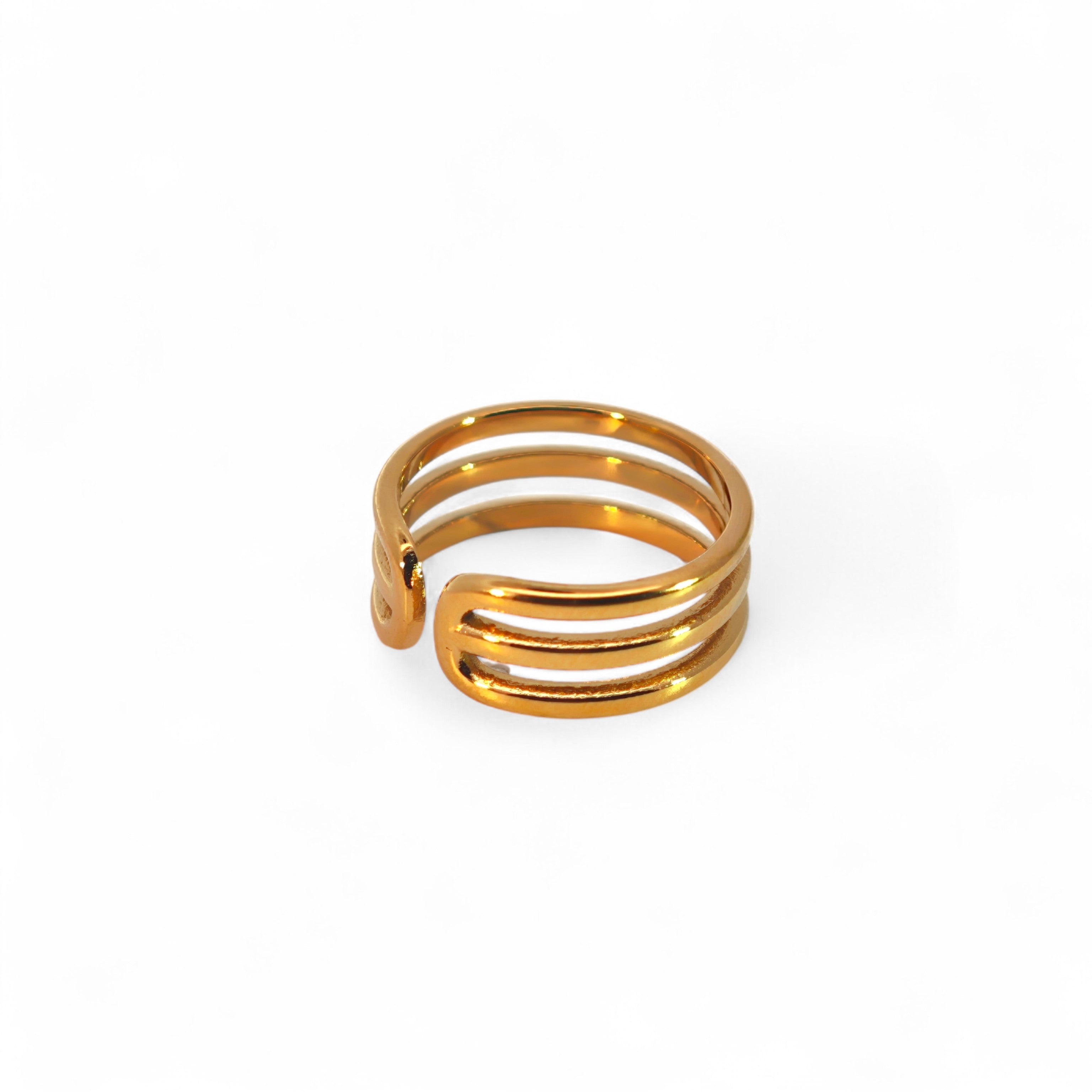 Anello Fascia Multipla Aperta In Acciaio Inossidabile