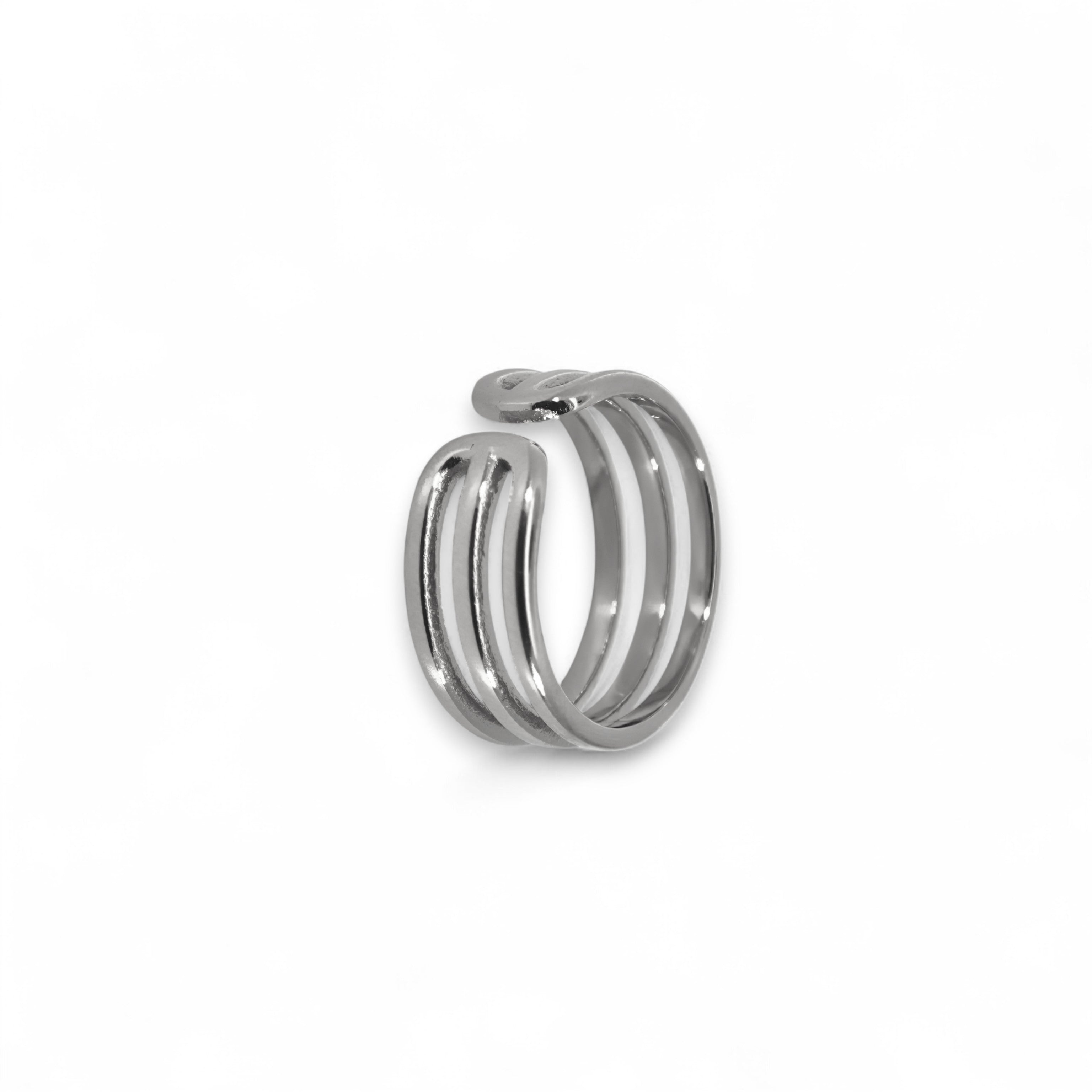 Anello Fascia Multipla Aperta In Acciaio Inossidabile