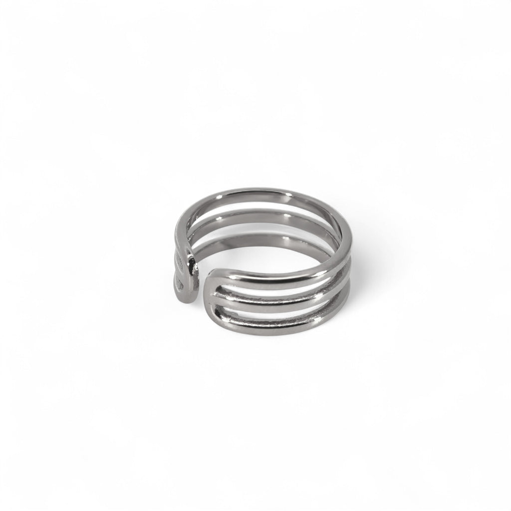 Anello Fascia Multipla Aperta In Acciaio Inossidabile