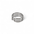 Anello Fascia Multipla Aperta In Acciaio Inossidabile