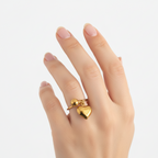 Anello Charm Cuore In Acciaio Inossidabile