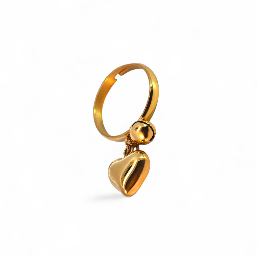 Anello Charm Cuore In Acciaio Inossidabile