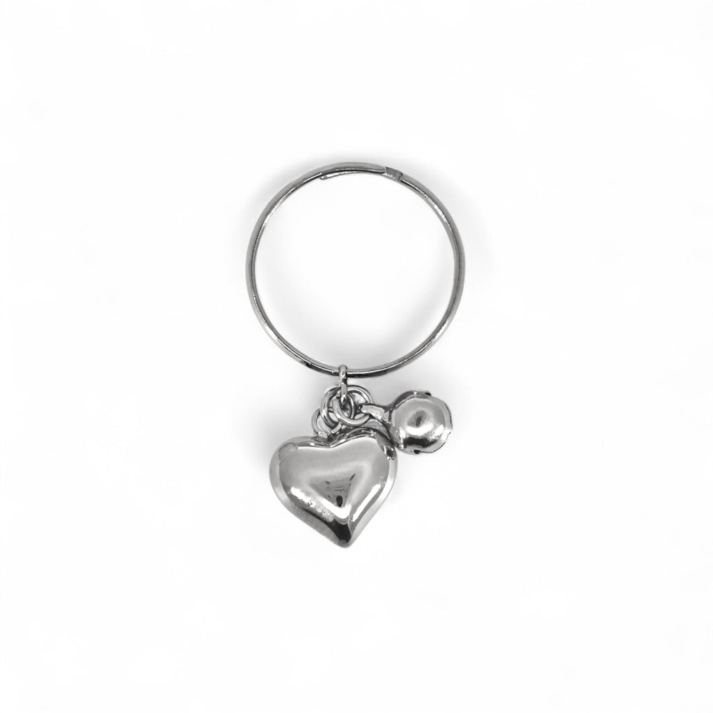 Anello Charm Cuore In Acciaio Inossidabile