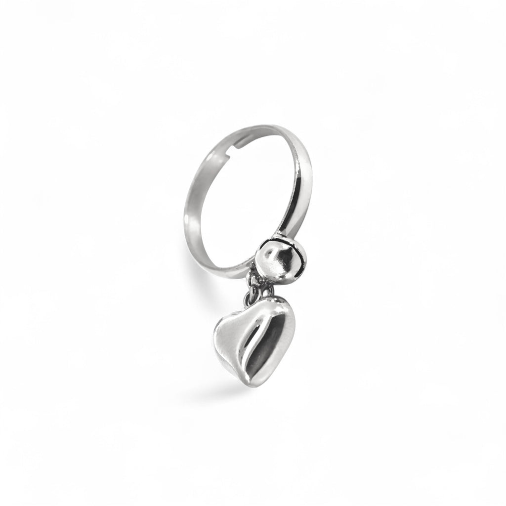 Anello Charm Cuore In Acciaio Inossidabile
